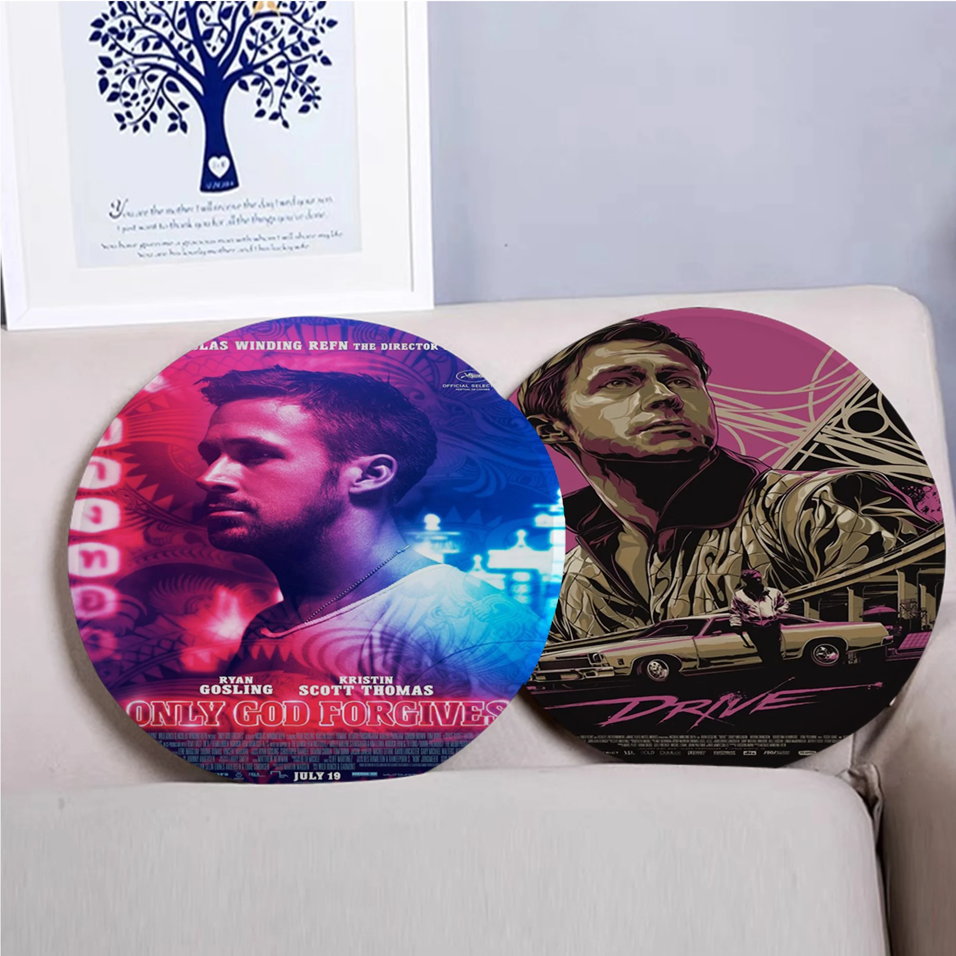

Drama Movie Drive Ryan Gosling Cushion Mat Modern Seat Cushion Office Dining Stool Pad Sponge Sofa Mat Non-Slip Chair Cushions