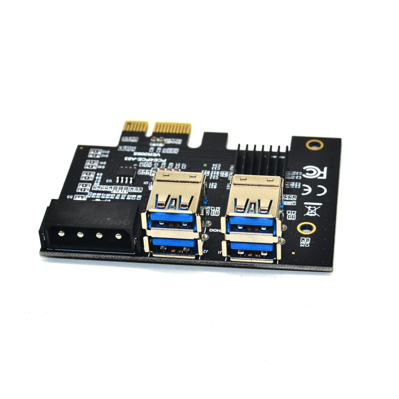 

Плата расширения Riser PCI Express, USB 3,0, 1-4, PCI-E, 1X-16X