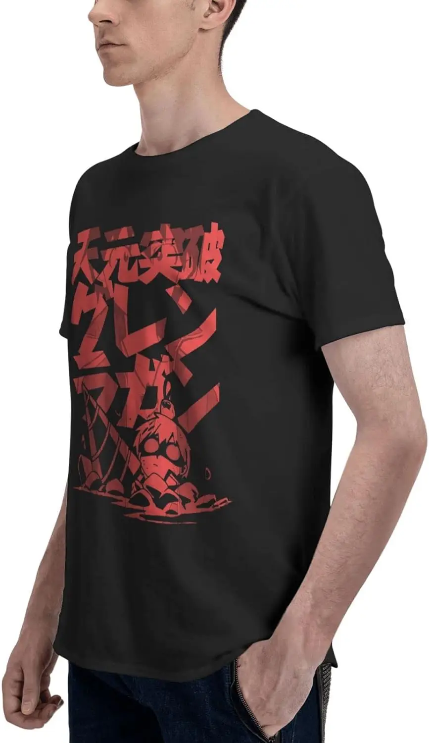 Аниме Gurren Lagann футболка мужские летние топы с круглым вырезом повседневная