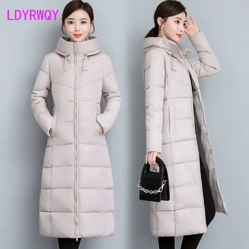 Women's 2022 new western style long cotton coat large size winter coat winter coat women's cotton-padded jacket