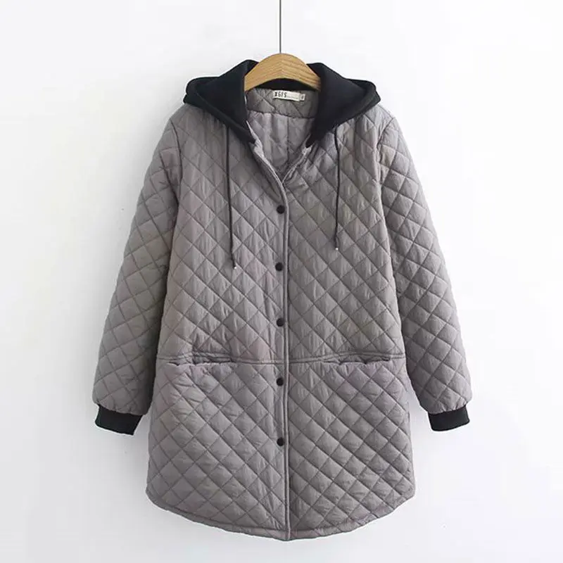 2023 Autumn and Winter New Fashion Casual Plus Size Plus Velvet Thick Warm Jacket Cotton Women's Clothing