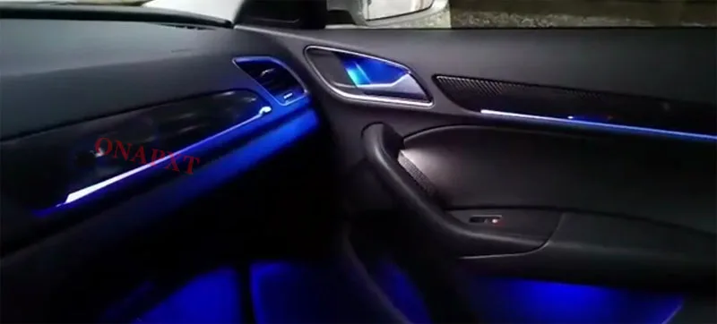 

Декоративсветодиодный светодиодная неоновая лампа с кнопкой управления освещением для Audi Q3 2013-2018, 64 цвета