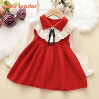 bear leader autumn winter girls dress girls 2 6 y kids princess party sweater knitted dress christmas costume baby girl clothes