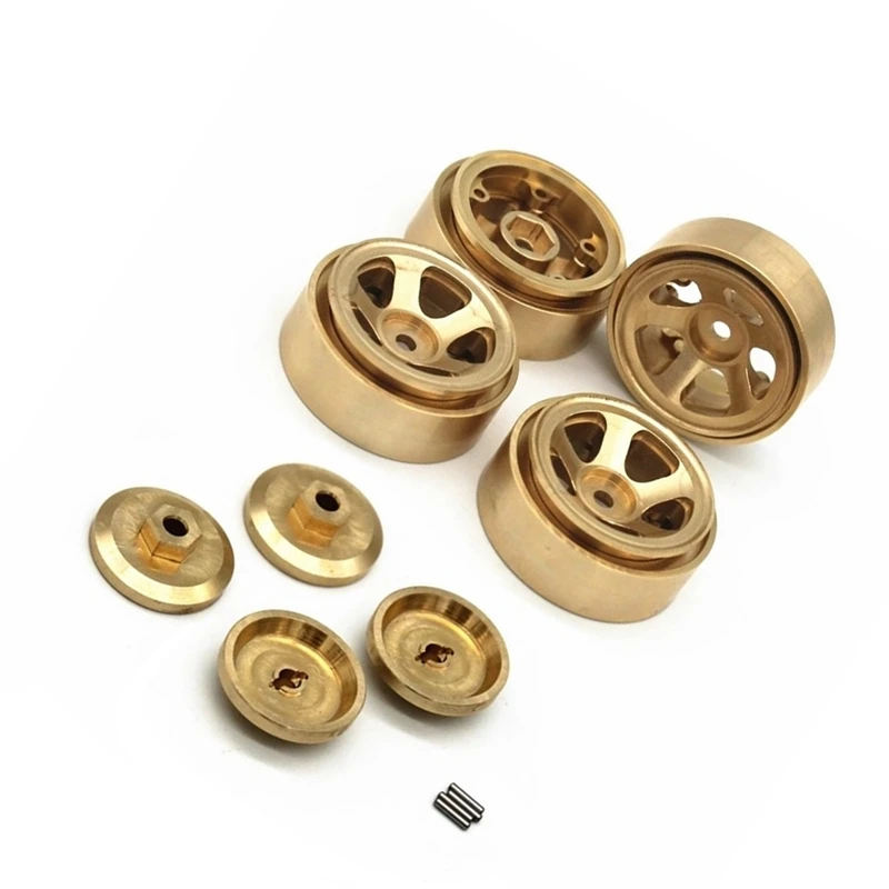 

Brass Wheel Rim And Hex Adapter Counterweight For 1/18 FMS EAZYRC Rochobby Toyota FJ Cruiser Katana RC Car Upgrade Parts