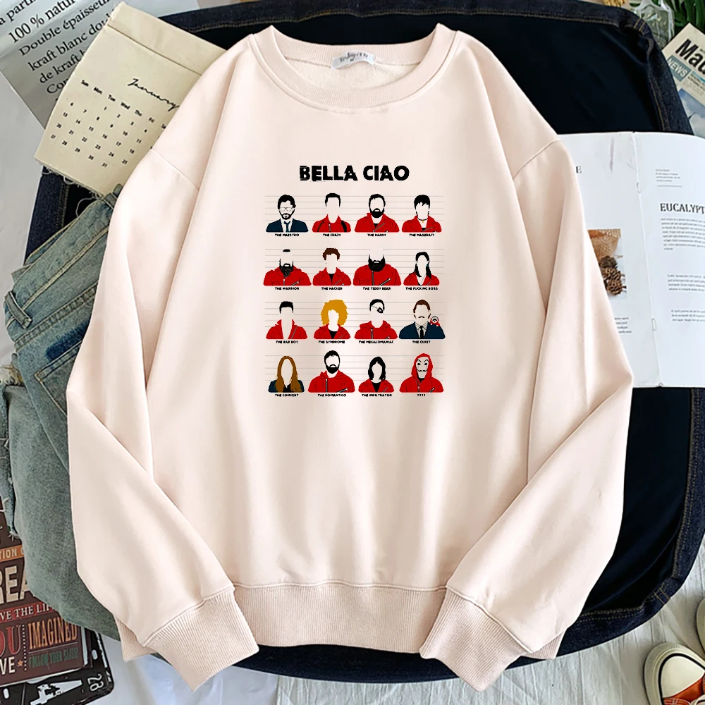 

Толстовка La Casa De Papel Bella Hello Мужская, мягкая удобная одежда, теплая толстовка с круглым вырезом, большие размеры