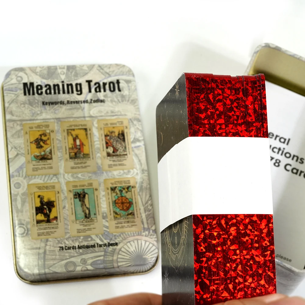10 3*6 см карты Таро ведьмы для начинающих обучающие сочетаниями в жестяной