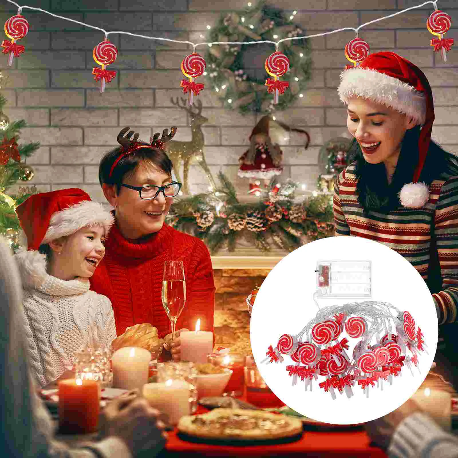 

1 set Creative String Lamp Christmas Light String Party Layout Props Battery