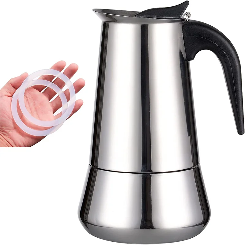 

Coffee Pot Stainless Steel Filter Italian Espresso Coffee Maker Percolator Tool 200/300/450/600Ml Moka Coffee Maker Coffee Pot