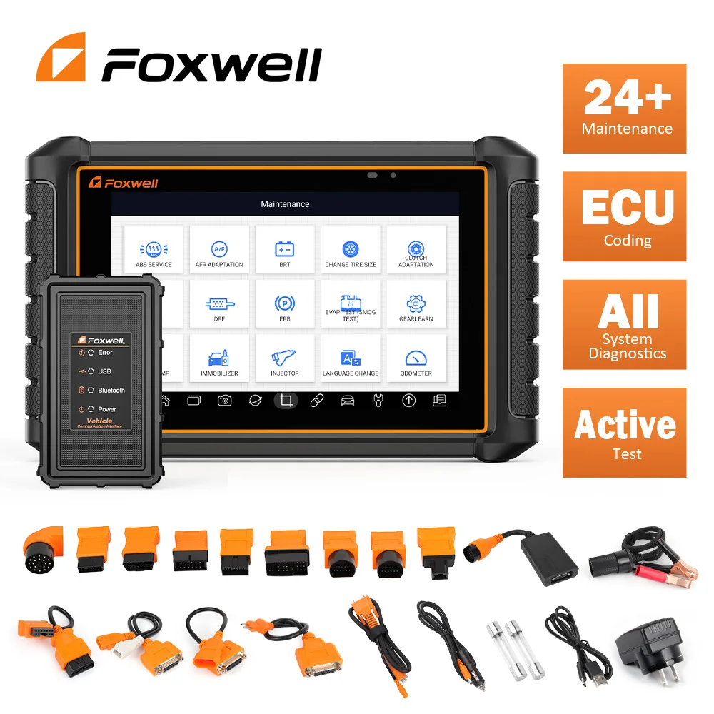 

FOXWELL GT65 OBD2 Car Diagnostic Tool All System Code Reader TPMS EPB Oil Reset ABS IMMO SRS Active Test ECU Coding Auto Scanner