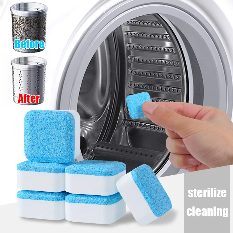 

4PCS Washing Machine Cleaner Effervescent Tablets Remove Mycete Deodorant Cleaning Agent Pills Remove Dirt Detergent