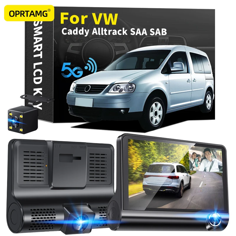 

OPRTAMG Dash Cam 540C6 Car DVR 3 Cameras Lens 4.0 Inch 1080P dashcam For Volkswagen Caddy Alltrack SAA SAB 1996-2020 2021 2022