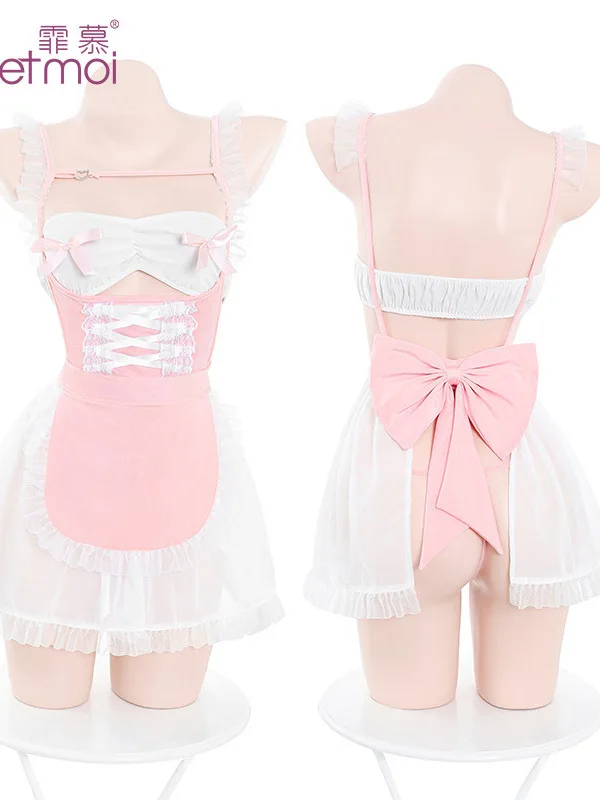 Платье с бабочкой горничная пикантное нижнее белье чистый Desire слинг милый