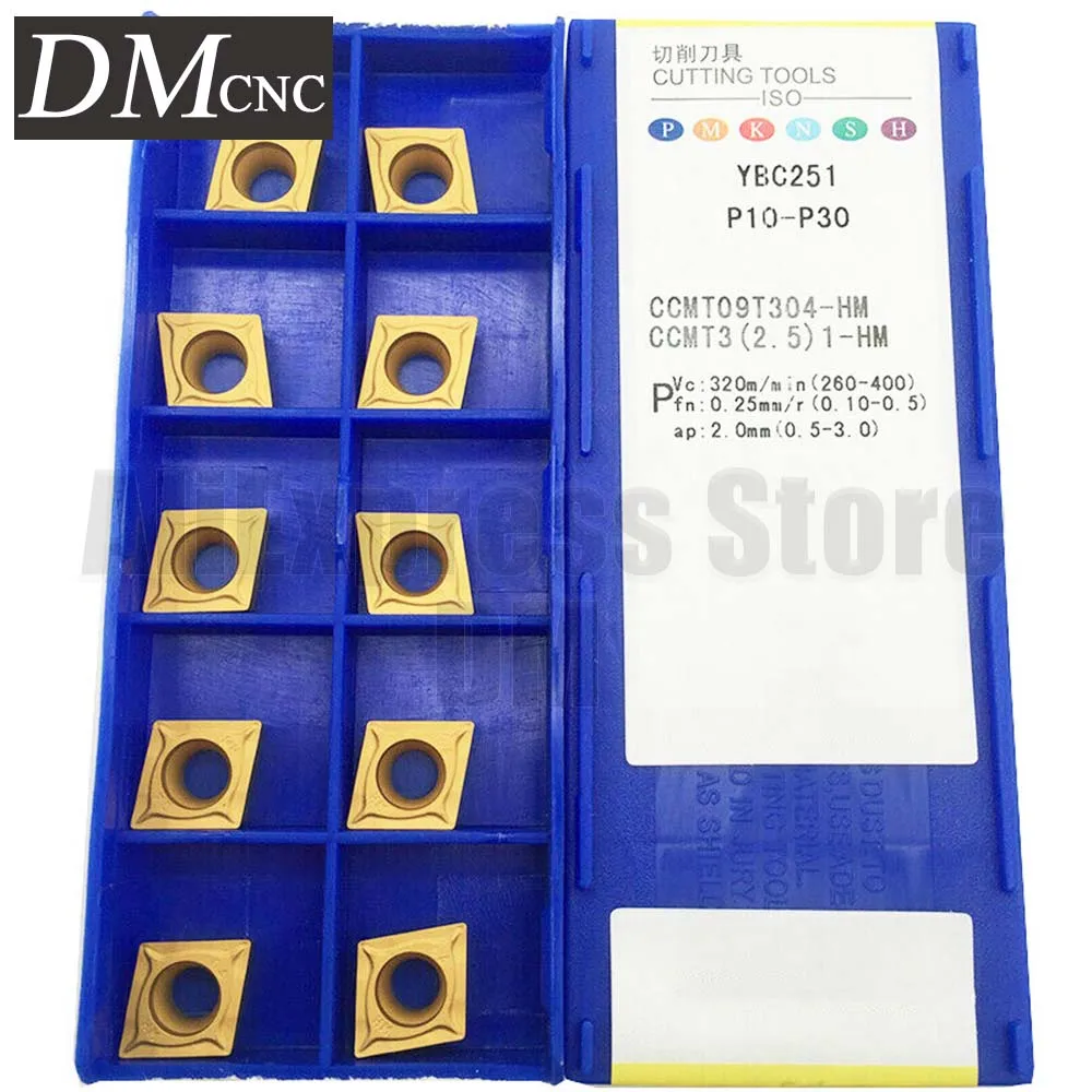 

10pcs ZCC.CT CCMT09T304-HM YBC251 CCMT09T304 HM YBC251 CCMT 09T304 Carbide Inserts Turning Tools CNC Cutter Lathe Blade