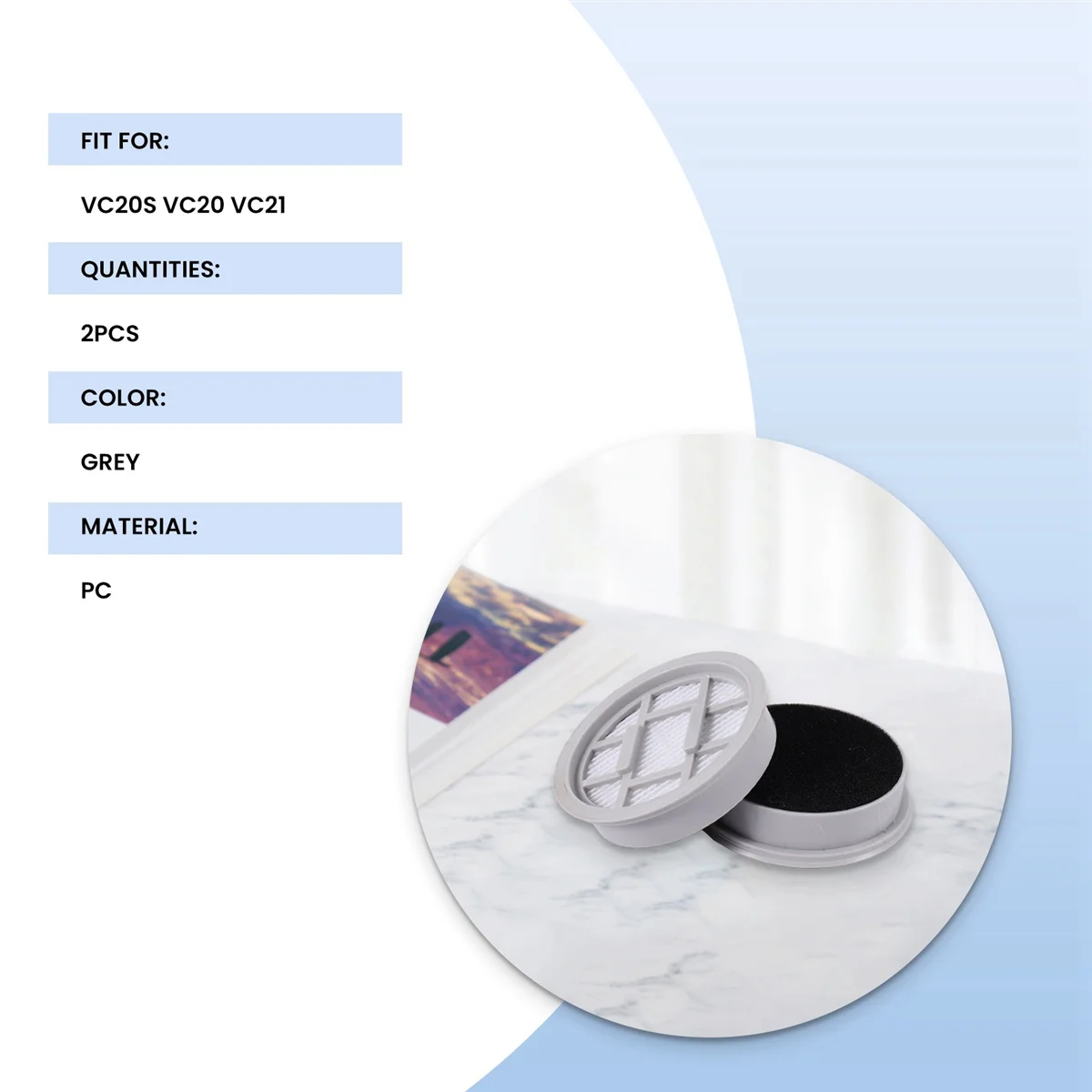 2 шт. фильтр для Deerma VC20S VC20 аксессуары ручных пылесосов