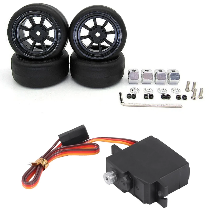 

Gear Servo 18G 3.5KG Digital Core Servo For WPL D12 1/10 & Drift Tire Tyre Wheel With 5Mm To 12Mm Wheel Hub Hex Adapter