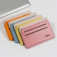 women thin card holder credit card id cards coin pouch case pu leather bag wallet organizer men slim business card wallet 2022
