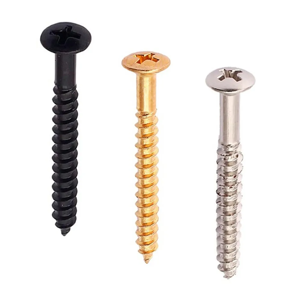 

20PCS Guitar Neck Plate Screws Metal Neckplate Screws For ST SQ Electric Guitar Luthier Tools Guitar Accessories Screws
