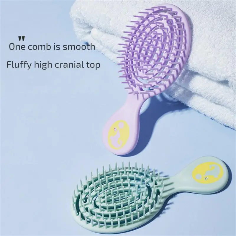 

Massage Brush Durable Easy To Use Looped Comfortable Massage Hair Care Fluffy Head Comb Purple Fluffy Head Styling Tools