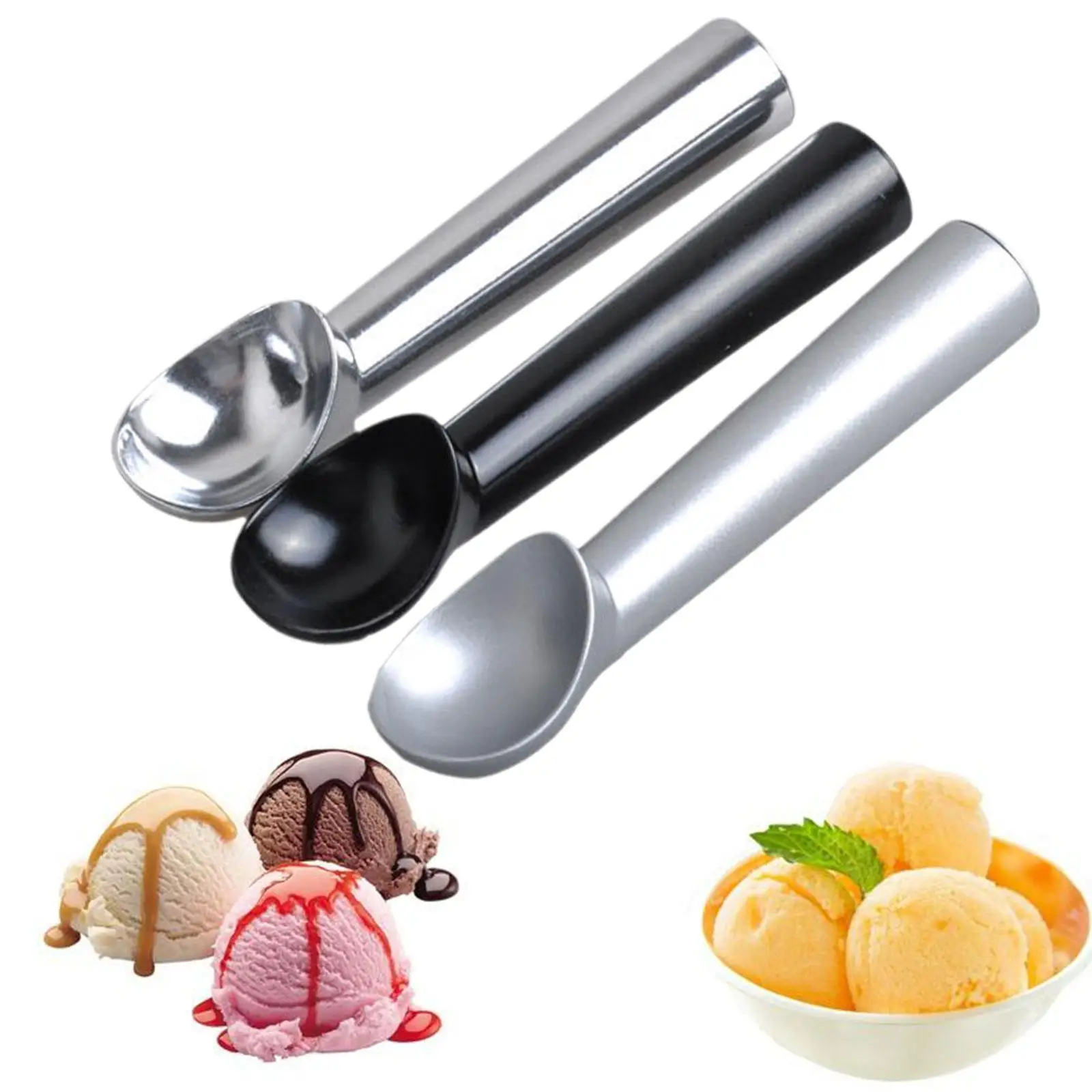 

Portable Ice Cream Spoon Aluminum Alloy Anti-Ice Maker Frozen Scoop Spoon For Home Kitchen Accessories