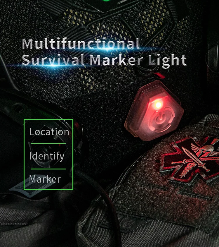 

OPSMEN Tactical Helmet Survival Signal Lamp Explosion Flash Light Working Distress Marker Functional Strobe Marker Light