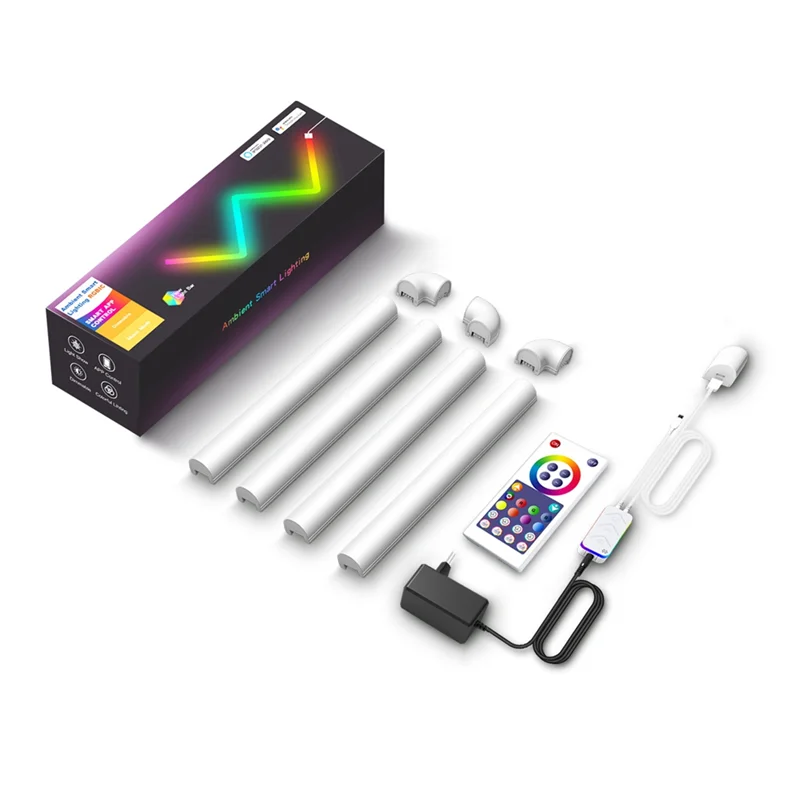 Фото Светодиодный настенный светильник Glide Bluetooth RGB Светодиодная лента для сращивания Светодиодная лента Поддержка управления через приложение для игровой комнаты в спальне Вилка европейского стандарта №3
