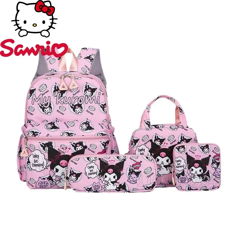 MINISO Hello Kitty новый рюкзак для девочек роскошный брендовый комплект из 4 предметов