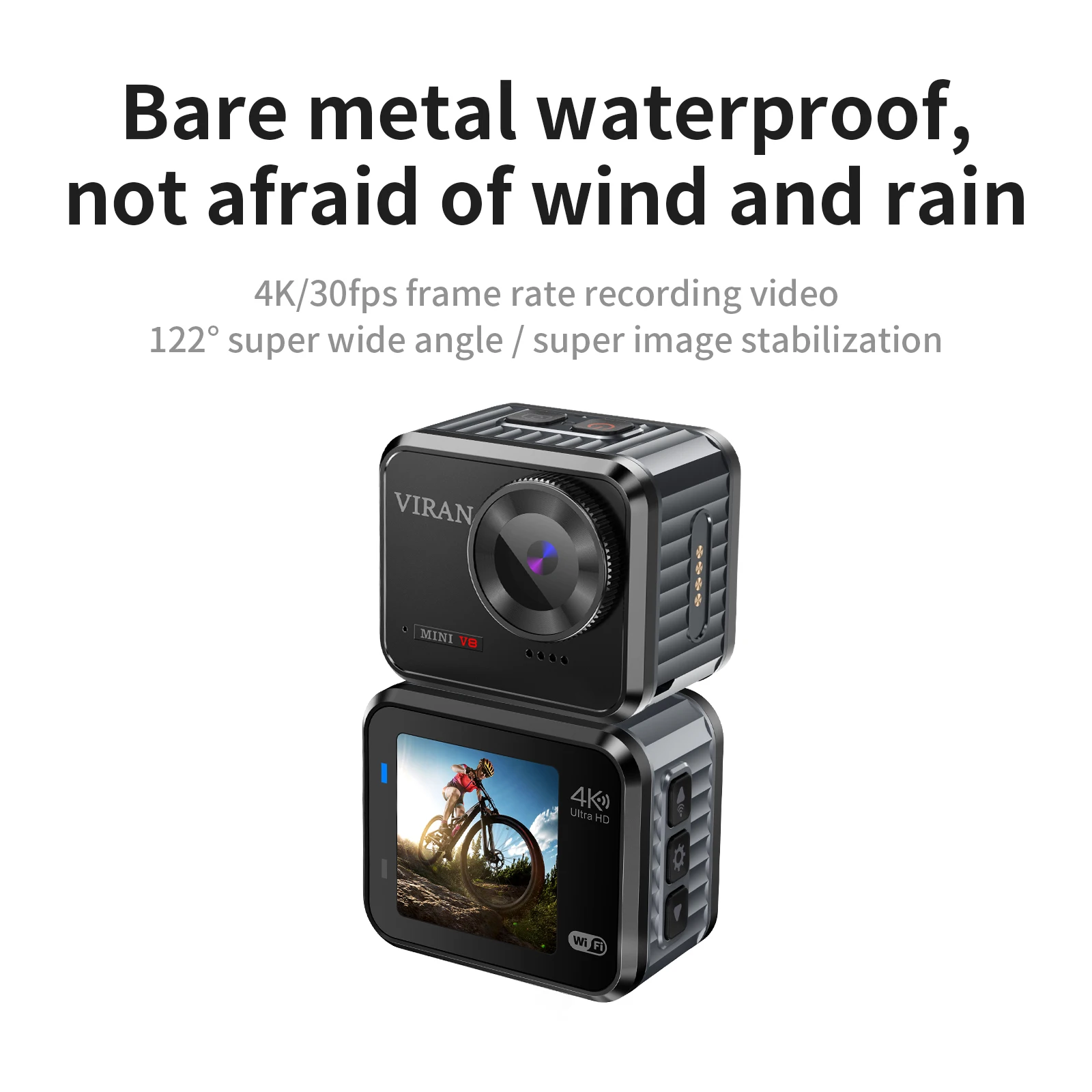 2022 FCCWO Mini 4K Ultra HD Экшн-камера 48MP 60fps WiFi 170D 10M корпус Водонепроницаемая камера для