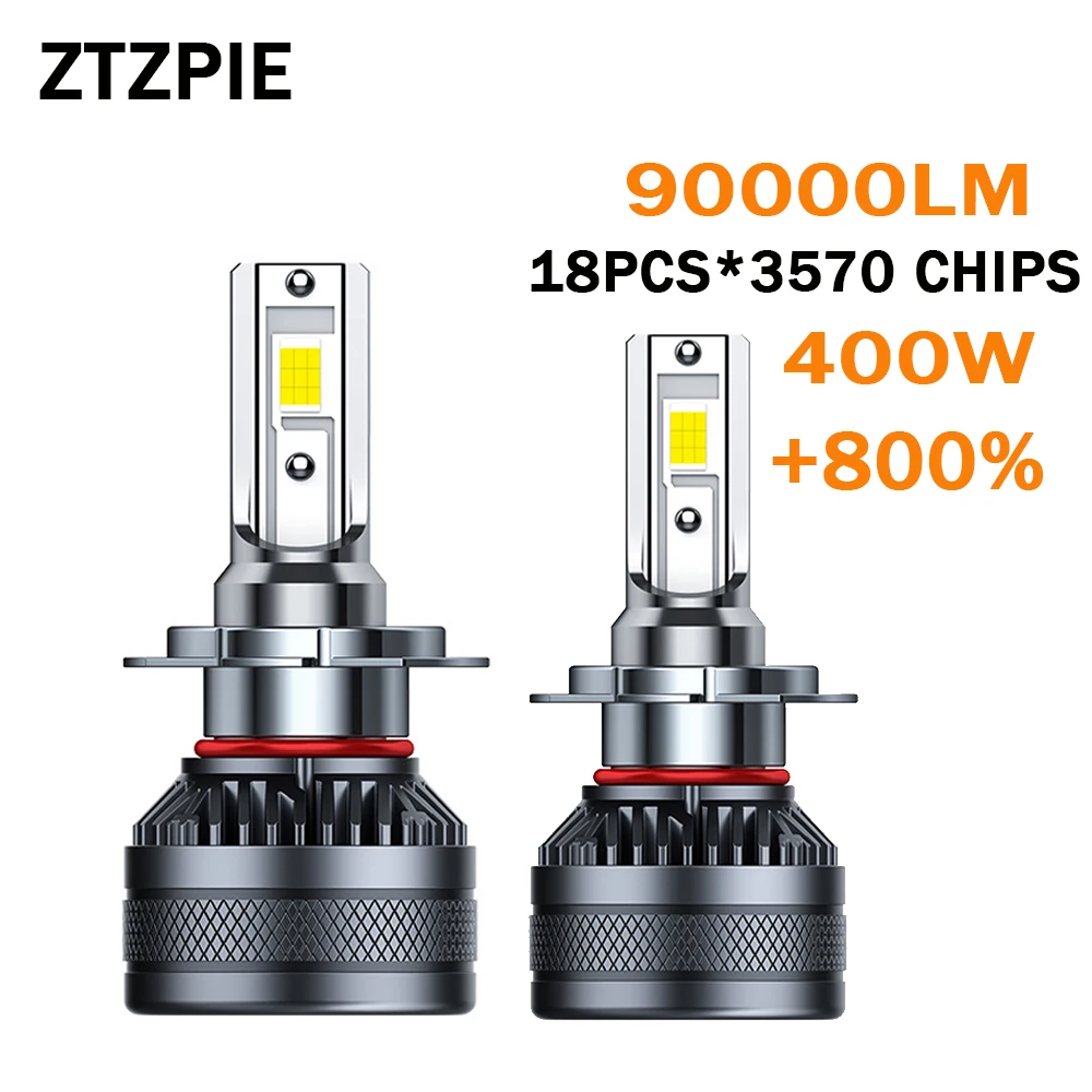 

ZTZPIE 12V 6500k H1 H3 H4 H7 H11 9005HB3 9006 HB4 Bulb Led Lamp CSP 3570 Car Headlight Auto Fog Light High Power 360W 90000LM