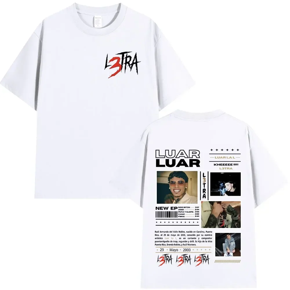 Рэпер LUAR LA L L3TRA Альбом Футболки Мужчины Женщины Мода Хип-Хоп С Короткими Рукавами