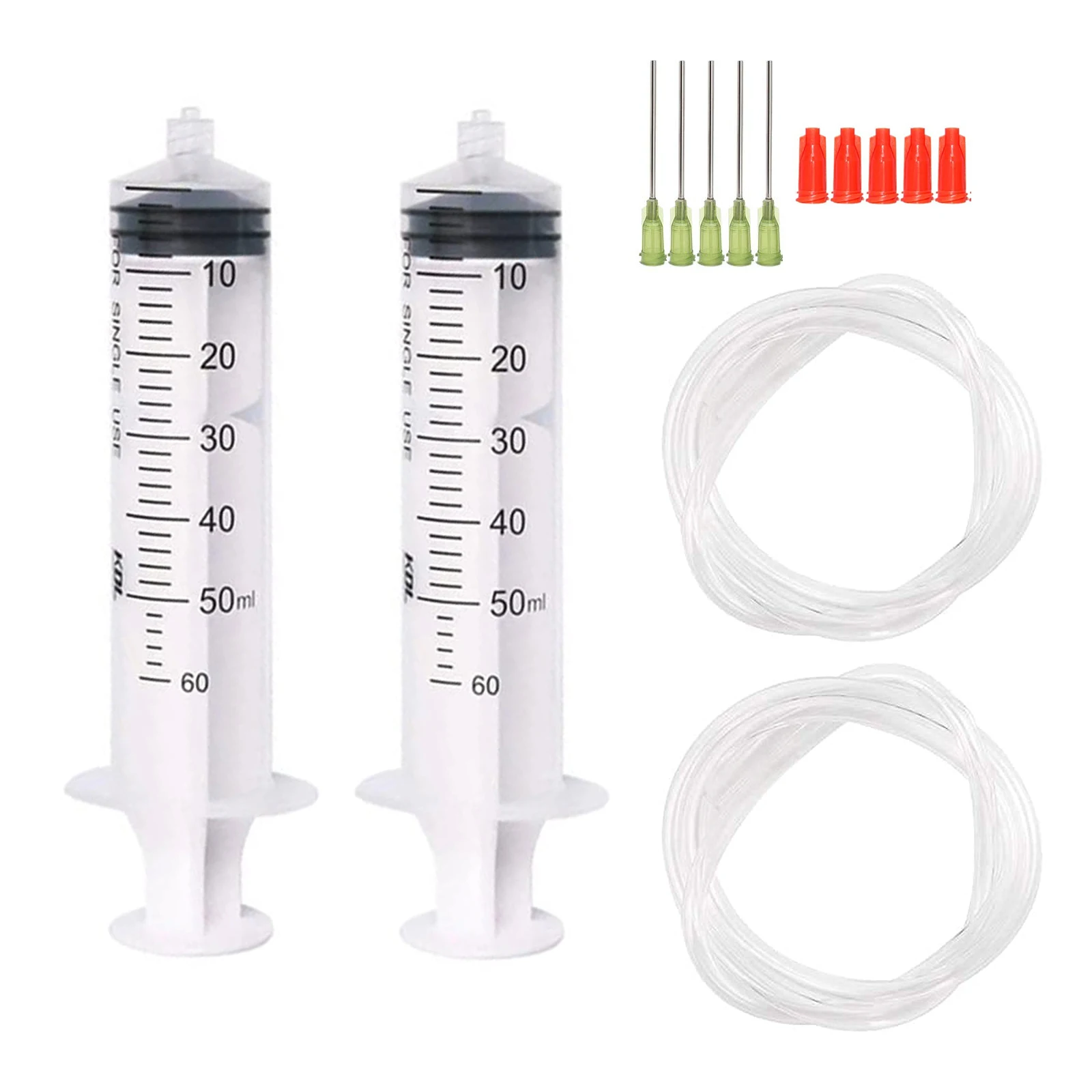 3-100ml Capacity Syringe Crimp Sealed with Blunt Needle Tips & Caps Transparent Syringes For Industrial Glue Oil Ink Usage |