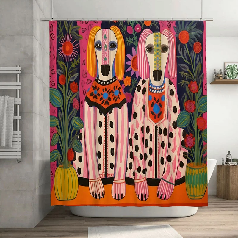 

Занавеска для душа с собачками