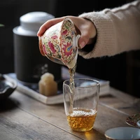 jingdezhen ceramic cover bowl tea cup enamel color cup household kung fu tea set chinese tea cup