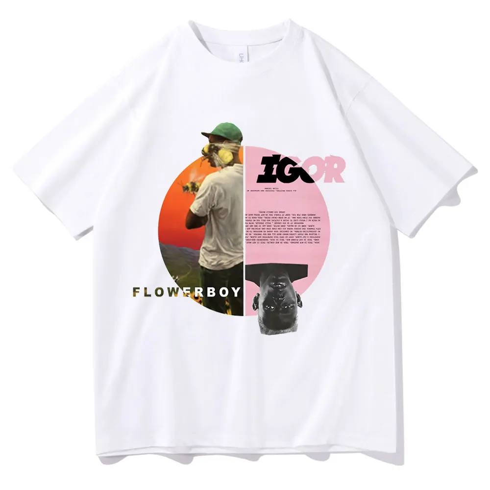 

Golf Wang Igor Tyler The Creator Flowerboy Rapper Hip Hop Music Album T-shirts Men Women Fashion Street Tees Man Vintage T Shirt
