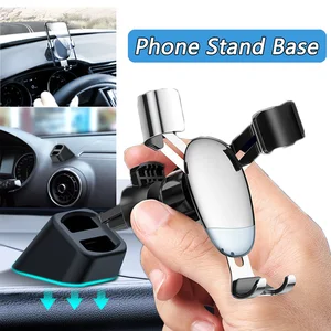 universal phone holder stand base for car air vent bracket creative dashboard mount base with air outlet clip accessories free global shipping