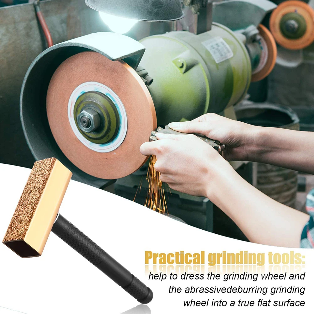 

Grinding Wheel Dresser Diamond Stone Bench Grinder Hammer Heavy-duty Diamond Coated Head With Knurled Handle Dressing Tool