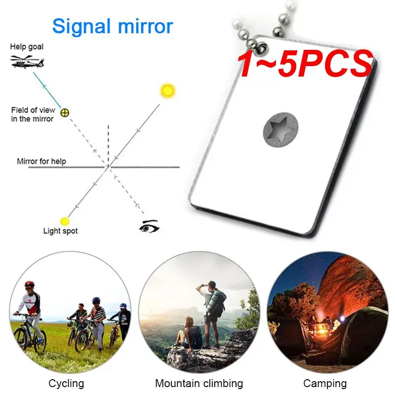 

1 ~ 5 шт. многофункциональный портативный инструмент отражатель сигнала для кемпинга на природе лупа для выживания в дикой природе брелок для ключей Подвеска для выживания