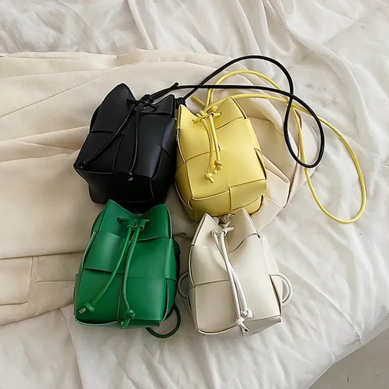 

Crossbody Soft Bags 2022 Designer Women Leather Ladies Sling Bags for Bags Bucket Leather Fashion Shoulder Pu Weaving