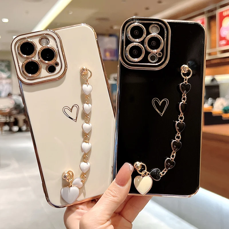 Чехол для iPhone 13 11 12 Pro Max XS X XR 7 8 Plus SE 2020 с гальваническим покрытием |