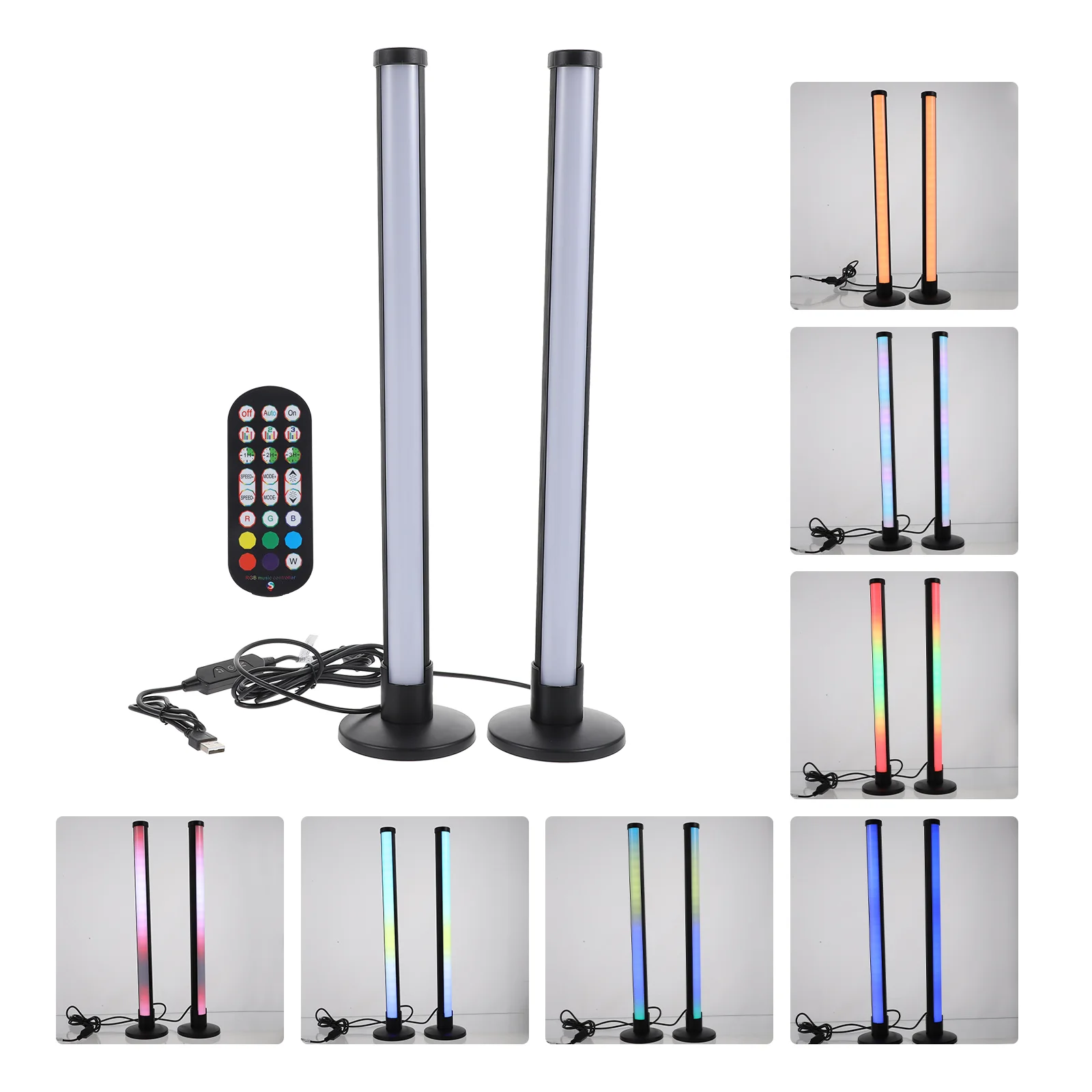 

1 Set Lights RGB Rhythm Lamp Bars USB Atmosphere Light Smart LED Light Bars RGB Light Bar for Hotel Dorm Bar Home