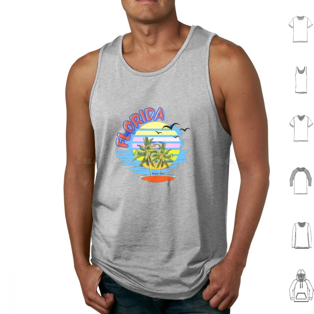 

Крутая Ретро винтажная закат 80-х Флорида-Классическая футболка Топы с принтом пальмы из хлопка крутая винтажная пальма