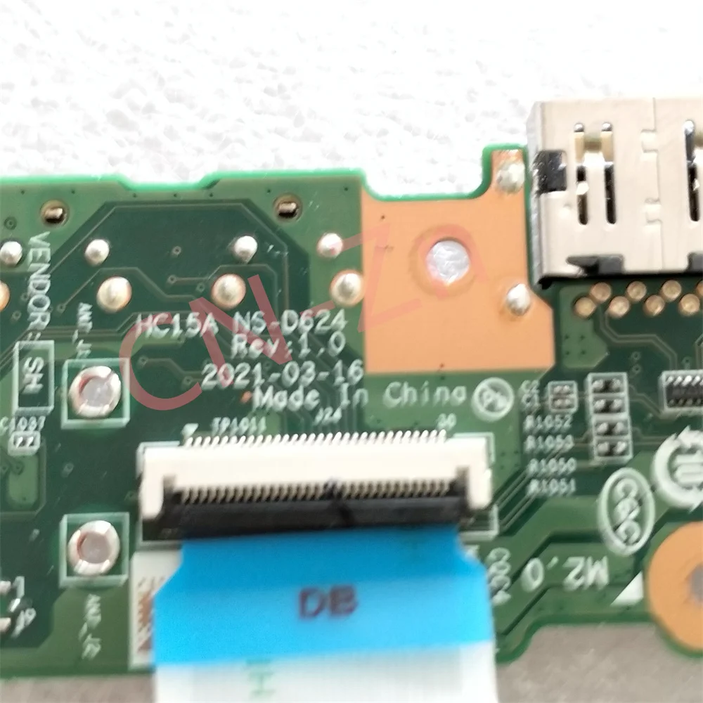 Фото HC15A NS-D624 USB-плата ввода-вывода с 30-контактным кабелем для Lenovo Chromebook 500e Gen3 82JB 82JC 5C51C94222 100% идеальная работа №3