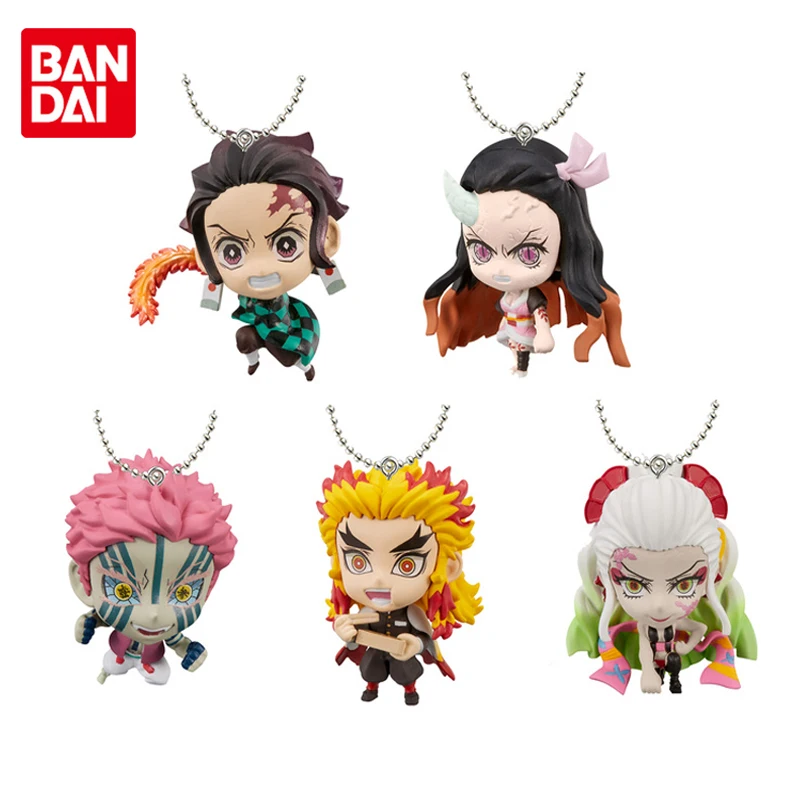 

Bandai Demon Slayer Anime Figures Charm Pendant Mascot 5 Kamado Tanjirou Rengoku Kyoujurou Akaza Daki Action Figure Toys Gifts