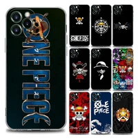 japanese anime one piece logo clear phone case for iphone 11 12 13 pro max 7 8 se xr xs max 5 5s 6 6s plus soft silicon