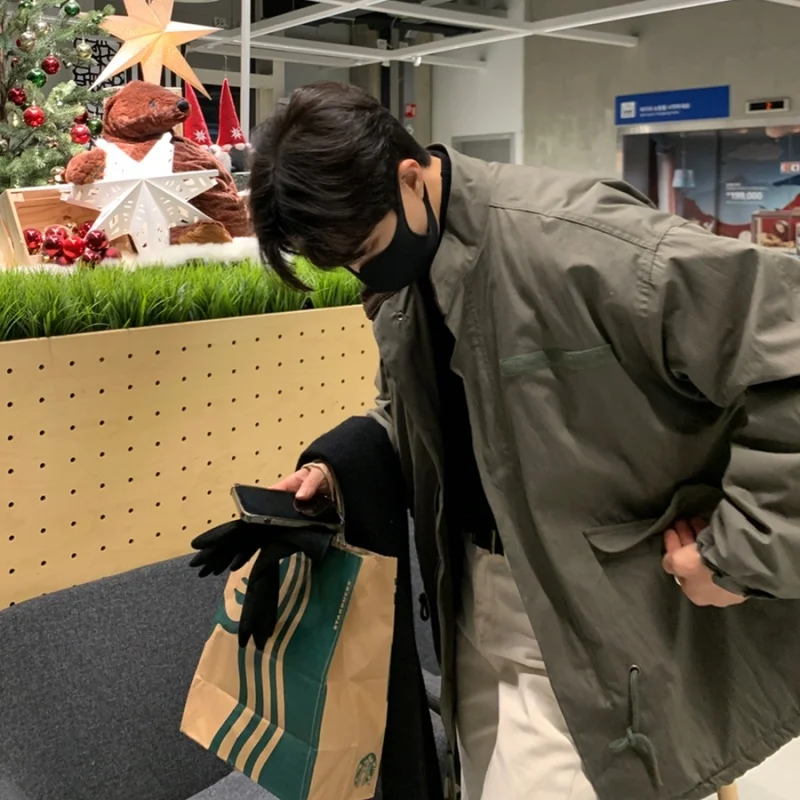 Winter Jacket Men Warm Fashion Casual Thicken Lamb Wool Jackets Mens Streetwear Korean Loose Thick Short Coat Mens Parker M-2XL