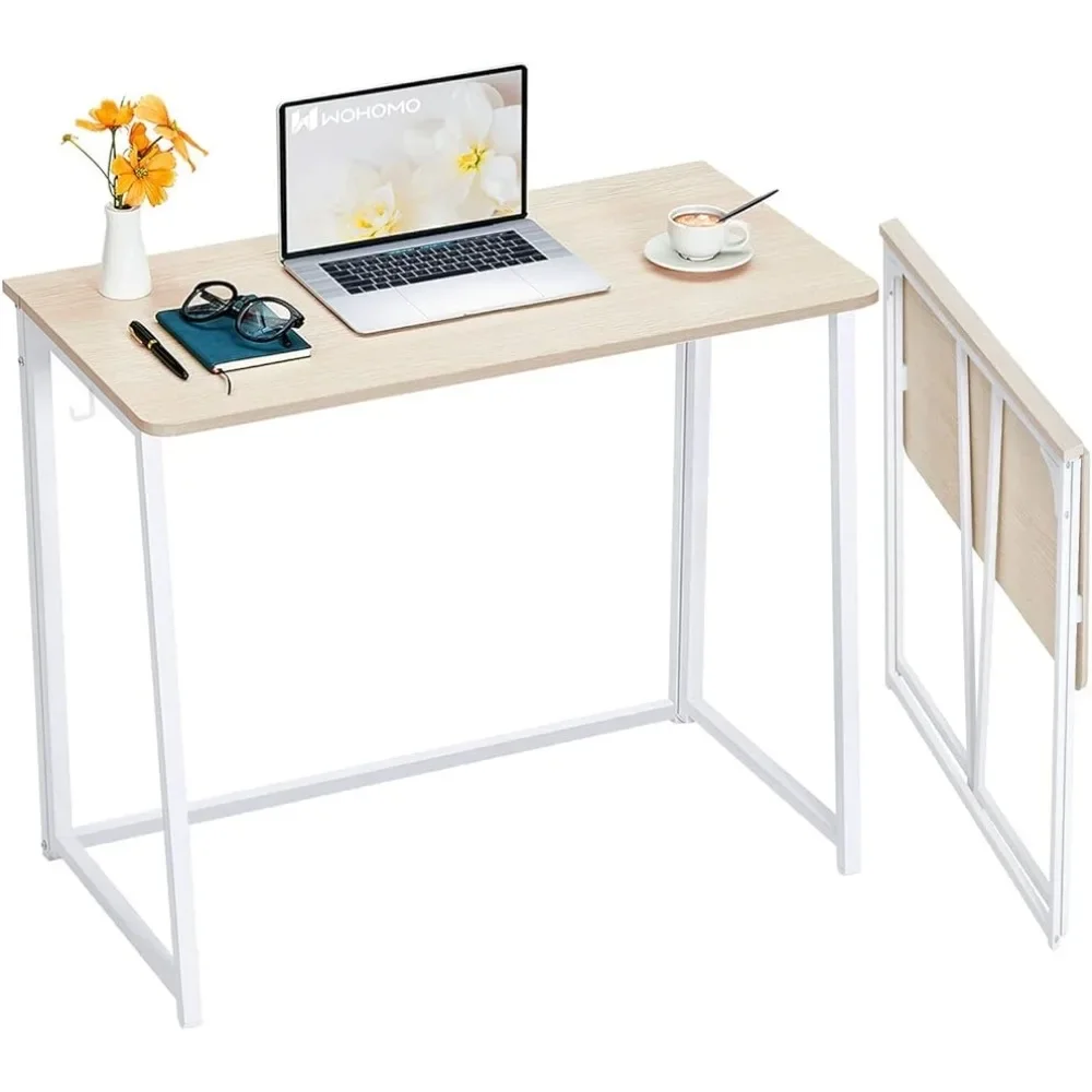 

Складной стол WOHOMO, маленький складной стол 31,5 дюйма для небольших помещений, компактный компьютерный стол, рабочая станция для письма для дома и офиса