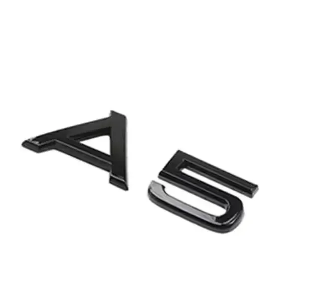 Для AUDI A5 2010-2019 2 шт. 4 кольца логотип ABS черный автомобильный капот передняя решетка