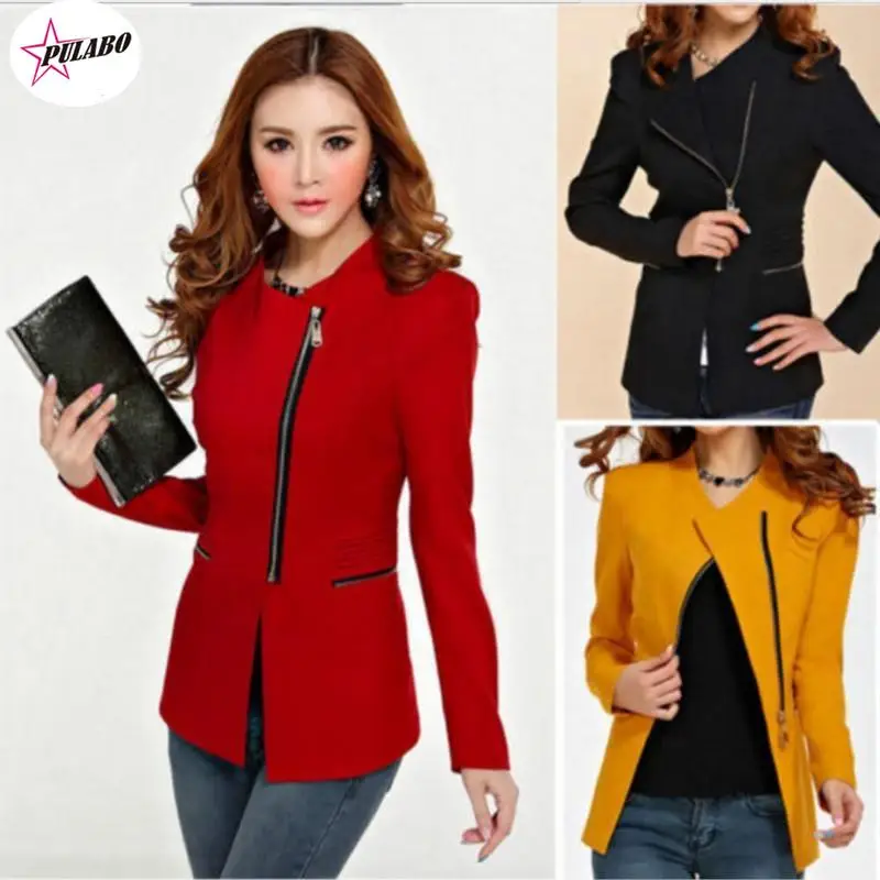 

2022 Spring Autumn Fashion Women Blazer Long sleeve Jacket Suit Casual Coat Short Slim Fit Outerwear Blaser Work Wear