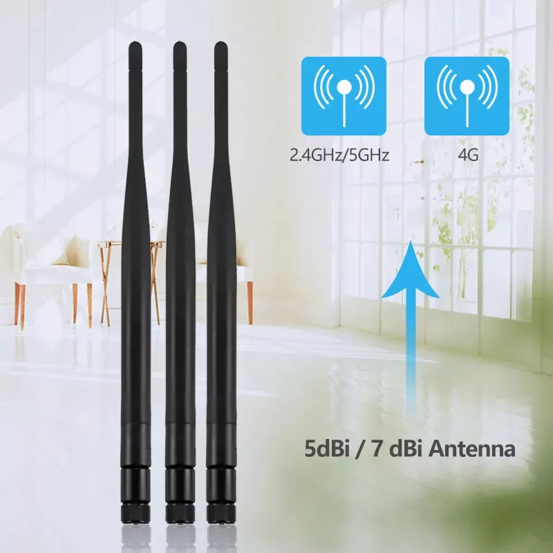 

WiFi Router Antenna RP SMA 5dBi 2.4ghz 5.5ghz 3G 4G LTE Antenna omni Wide Range SMA Pigtail Cable For Wireless WiFiRouter
