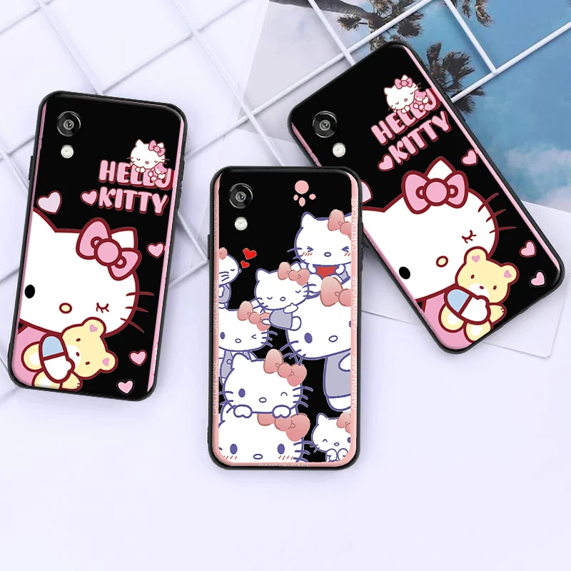 

Fashion Hello Kitty Cartoon For Huawei P20 P30 Lite Pro Phone Case Protect Carcasa Soft Coque Funda Black