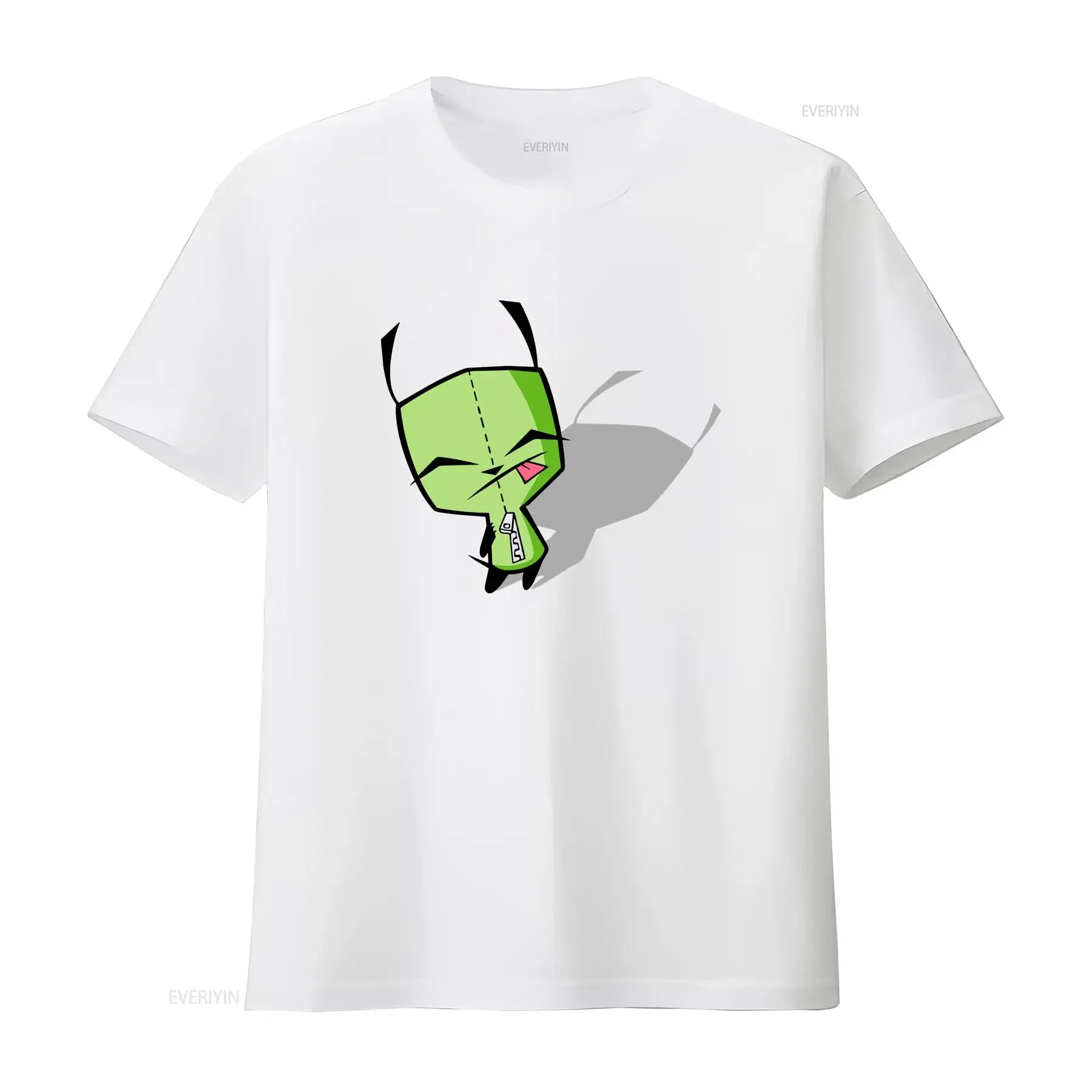 Фото Футболка Invader Zim Gir Shadow в винтажном стиле, с эффектом потертости, эластичная, дизайнерская одежда для мужчин, унисекс, дышащая, легкая, для повседневной носки №4